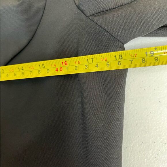 Aryn K Open Back Black Single Button Long Line Blazer Jacket Womens  Medium FLAW - Picture 11 of 14